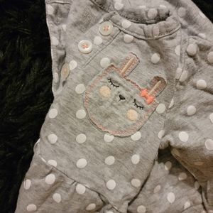 Carter's Bunny Pocket Polka-dot Long Sleeve Shirt, 3 month